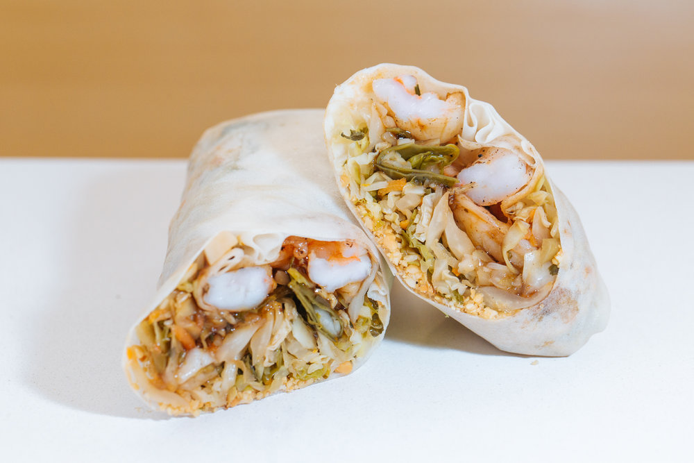 Seared Wild-Caught Shrimp Ruen Bing